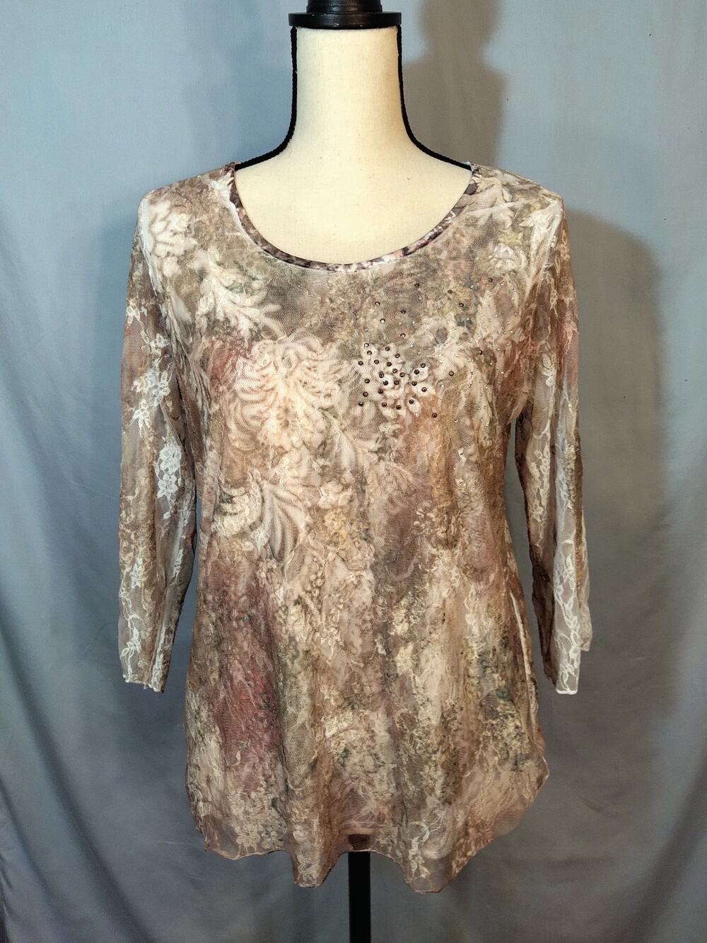 Karen Hart Lacey Boho Top